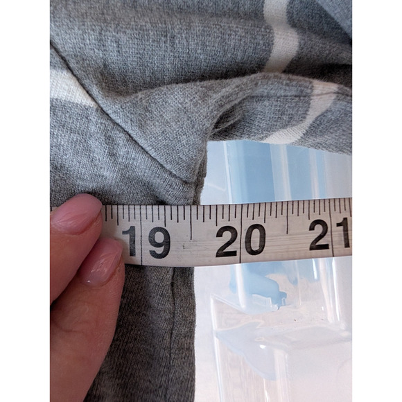 Abercrombie & Fitch Gray Striped Collared Rugby Long Sleeve Polo Shirt XL Preppy - Picture 7 of 9